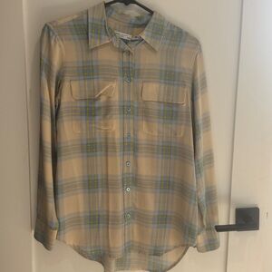 Equipment silk Plaid Shirt